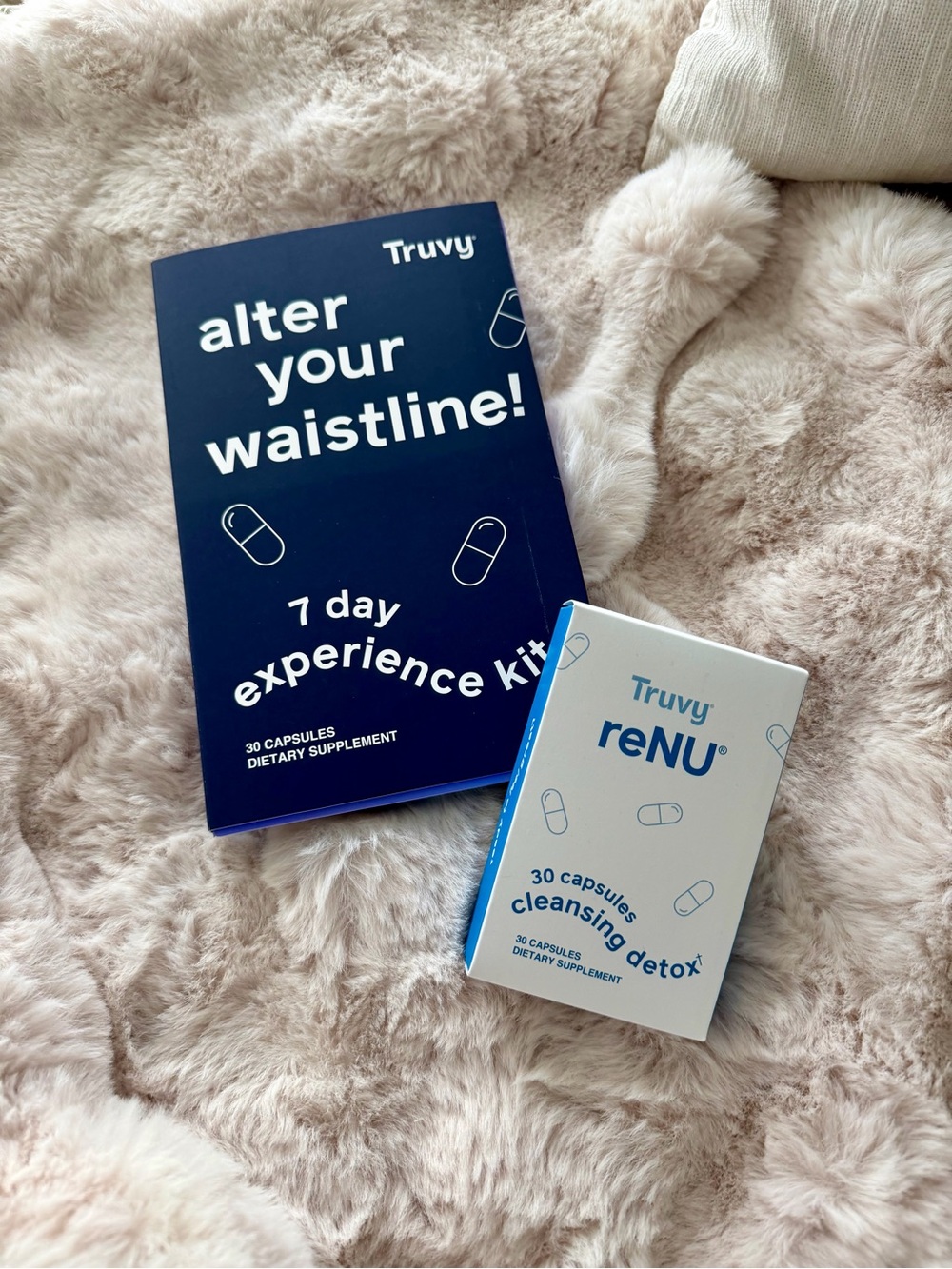Truvy 7 day trial plus reNU Cleansing Detox Capsules - Blue & White Pack
